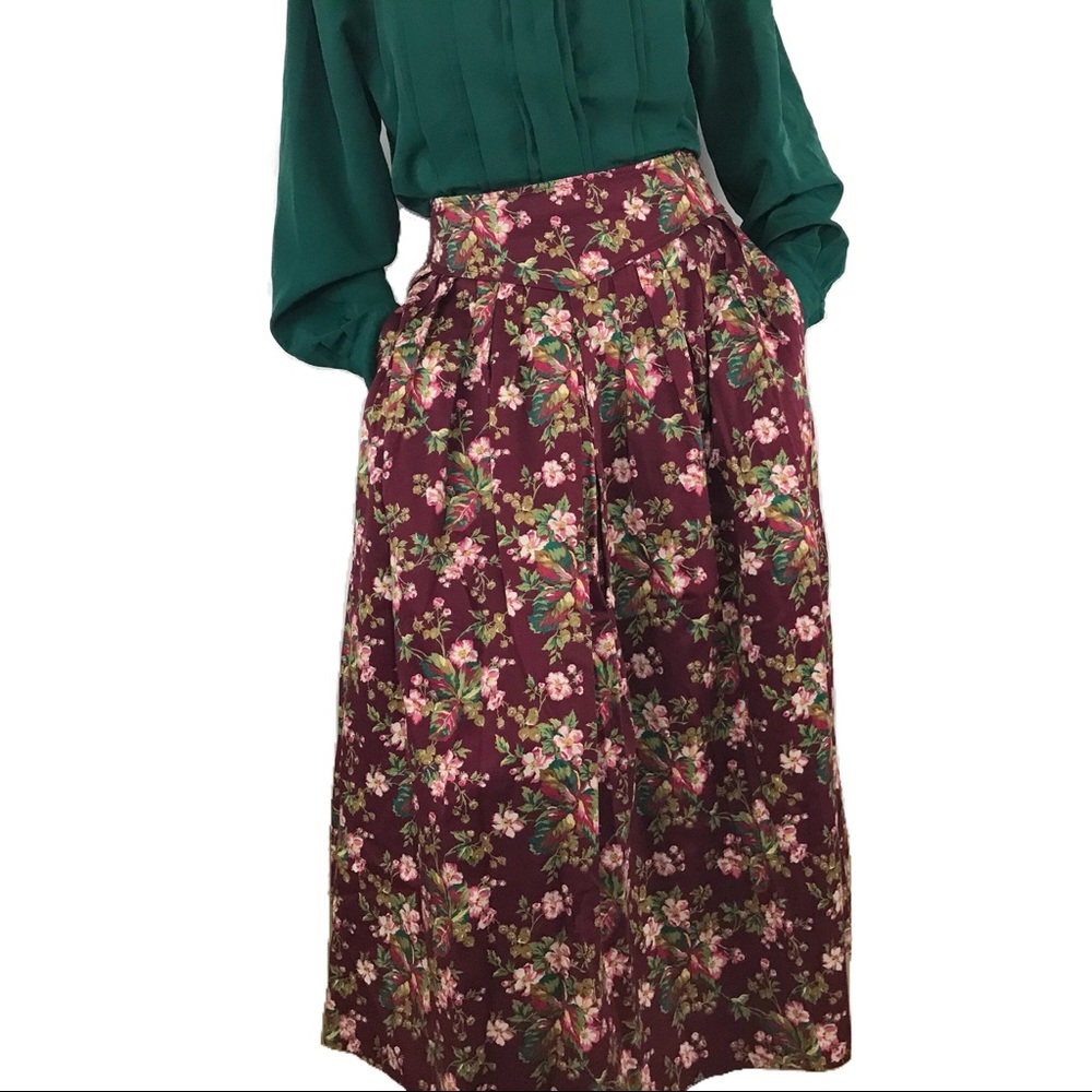 Vintage Susan Bristol floral skirt